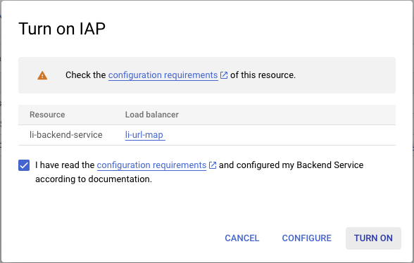 Enable IAP